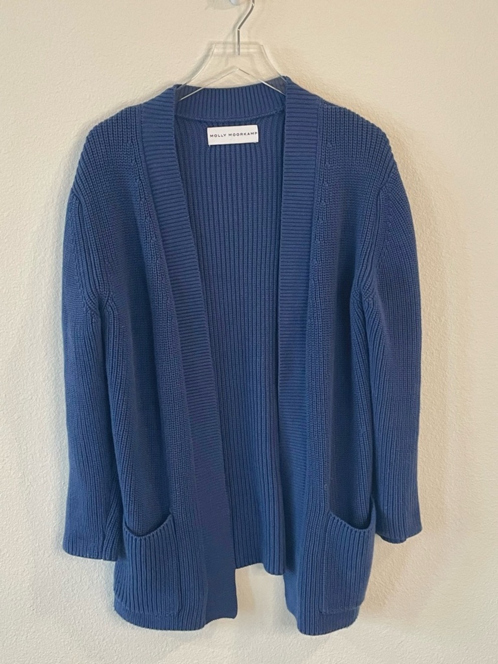 Molly Moorkamp Navy Open-Front Leigh Cardigan Sweater